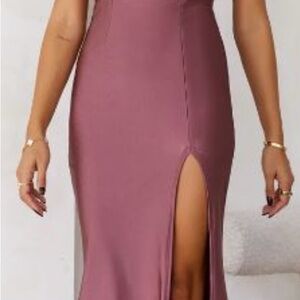 Elegant Mauve Sleeveless Dress